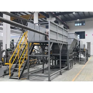 Automatic High Productivity Waste Plastic PET Bottle Recycling Machine with Dewatering Label Remover Bale Opener Motor Gearbox
