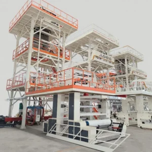 Automatic High Speed 3 Layer Co Extrusion Blowing Machine LDPE HDPE LLDPE ABA Motor Gear Core Parts for PA PP PET Plastic