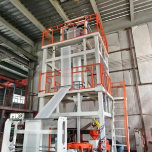 Automatic High Speed Single Screw Extrusion HDPE LDPE Film Blowing Machine SJ50 800H