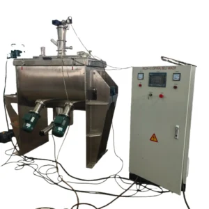 Automatic Jacketed Powder Mixer Heating Cooling High Shear Mixing Coating Capability Motor Gear Driven for Chemicals Processing
