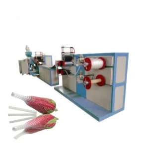 Automatic PE Net Bag Net Sleeve Extruder Co rotating Parallel Twin screw High Efficiency Food Net Bag Production Asia Motor