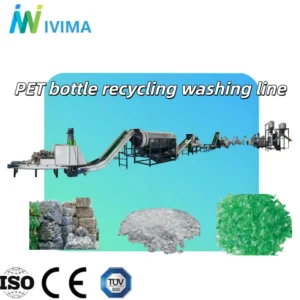 Automatic PET Bottle Washing Line with Bale Opener & Dewatering Machine Stainless Steel 304 1000-3000kg/h