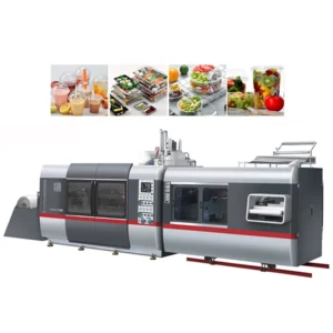 Automatic PET PP PS Plastic Blister Tray Vacuum Forming Machine Cold Hot Drink Cup Lid Cover Thermoforming Equipment