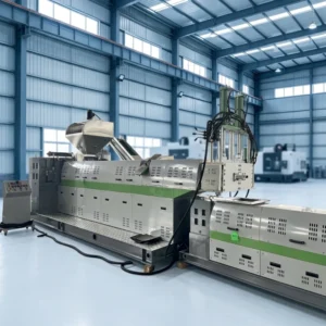 Automatic PP Recycling Line Low Energy Consumption Plastic Extruder Granules High Output Pelletizing Machine