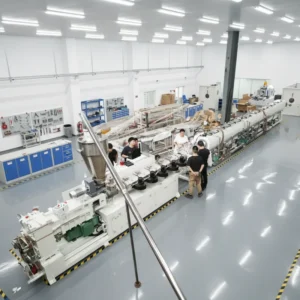 Automatic PVC Pipe Extrusion Line with Extruders Haul-Off and Cutting Machines 220V/380V 500 Capacity