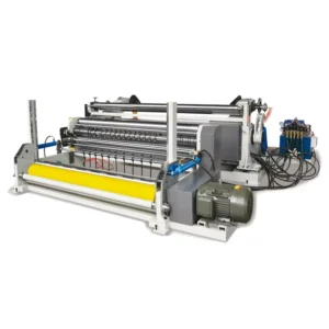 Automatic Paper Roll Slitting Rewinding Machine with PLC Control 15KW Power 300m min Capacity