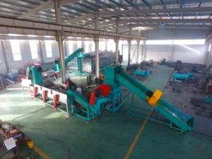 Automatic Plastic PE Film Recycling Line Core Components Including Motor Dewatering Machine Washing Line