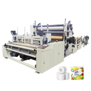Automatic Punching Rewinding Toilet Paper Bathroom Tissue Roll Production Machinery Maquina De Hacer Papel Para Bao