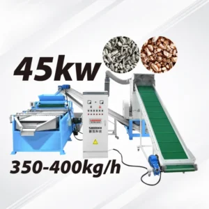 Automatic Scrap Metal Shredders Copper Wire Granulator Machine 350~450 Kg/h Waste Cable Copper Wire Recycling Machine