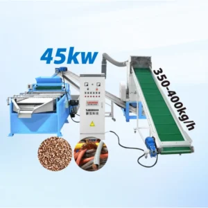 Automatic Scrap Wire Granulator 350-450 kg/h Copper Cable Recycling Machine Separating Copper Plastic