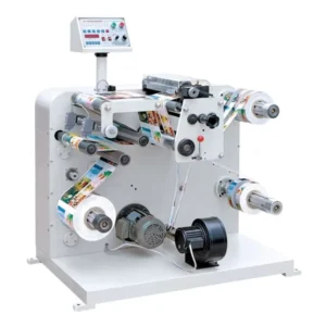Automatic Self Adhesive Label Paper Slitter Rewinder 2500W 120m min Capacity CE Post Press Equipment
