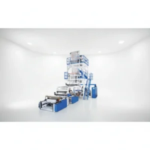 Automatic Single Screw Single Layer Film Blown Plastic Extrusion Machine Gearbox High Output PE HDPE LDPE LLDPE Processing