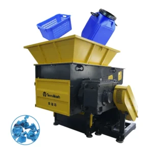 Automatic Single Shaft Shredder High 1000 3000kg h Motor Gearbox Plastic Waste Recycling ABS Crushing TerruMash Plastic Wood