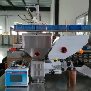 Automatic Stainless Steel PLC Controlled Double Screw Conical Mixer Stepper Motor Volumetric Screw Feeder Doser For Injection