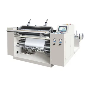 Automatic Thermal Paper Slitting & Rewinding Machine with PLC Engine Gear 150m min 900mm Working Width