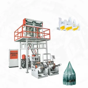 Automatic Twin-winder PE Film Blowing Machine LDPE HDPE LLDPE for Plastic Bags