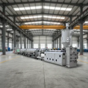 Beilijia Single screw HDPE LDPE Pipe Production Line Twin Screw Extruder Gearbox PLC Long Service Life Bearing Motor Pump Engine