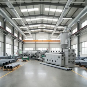 Beilijia Twin Screw HDPE LDPE Pipe Production Line Extruder Gearbox PLC Long Service Life Bearing Motor Pump Engine Gear 80kW
