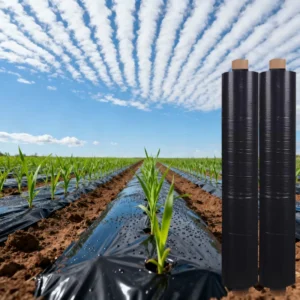 Best Selling LDPE Agricultural Perforated Black Plastic Mulch Film with Blow Molding and Long Service Life
