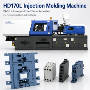 Bestselling Horizontal Injection Molding Machine for PA66 Halogen Free Flame Retardant Electrical Plastic Parts