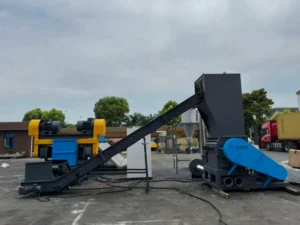 Big Diameter Waste Plastic HDPE PVC Pipe Horizontal Series Single Shaft Shredder Machine