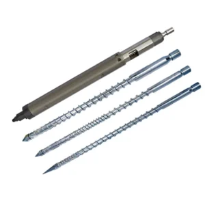 Bimetallic Screw Auger for Barrel Injection Molding Plastic and Rubber Machinery Parts Shredder Extruder Screw Heater Spare Parts
