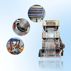 Biodegradable Multilayer Co extrusion HDPE Plastic Laminating Film Blowing Machine Energy Saving High Productivity Motor