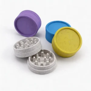 Biodegradable Plastic Herb Grinder 55mm 2 Layers Eco friendly Plastic Degradable Made Smoking Herb Grinder