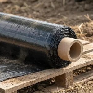 Black HDPE Mulch Film Roll 25 Micron Blow Molding UV Resistant Durable Moisture Retention Weeding Control Compatible