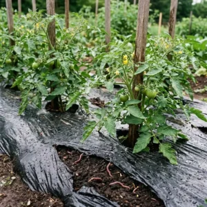 Black Soft Compostable Mulch Film 300m Blow Molding Medical Grade for Vegetables Strawberry Tomato Pepper Growing Agricultural