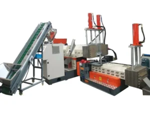 Blade Cutting Plastic Pelletizer with 38CrMoAl Alloy Steel Single Screw for HDPE PP LDPE Recycling