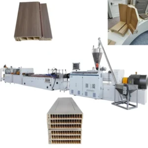 CE Certified Twin Screw PVC UPVC WPC Profile Door Board Frame Jamb Cover Making Machine High Automatic 500 600kg h