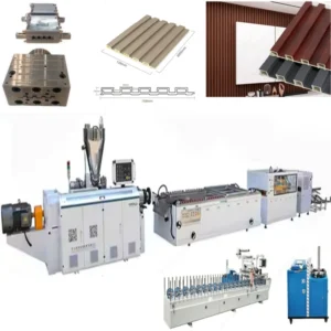 CE Energy Saving Automatic Twin Screw PVC WPC Fluted Grill Wall Panel Board Making Machinery PLC Extruders