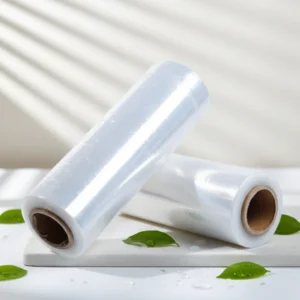 Cast LLDPE Stretch Film 8 Layers Moisture Proof 20 Micron 500mm Food Grade Bulk Goods Bundling Plastic Film Roll