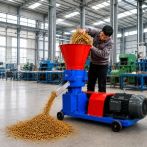 Cattle Feed Pellet Machine with Durable Roller Press System for Cow Sheep Goat Livestock Feed Making Plant Use