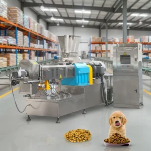 China Full Automatic Cat Pedigree Dog Food Extruding Pellet Cat Feed Making Machine Production Line