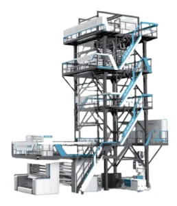 Co-Extrusion High Barrier Film Blowing Machine Multi-Layer for Processing LDPE HDPE LLDPE with Traction and Rotation