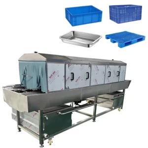 Commercial Automatic Plastic Crate Tray Cleaning Washing Machine Crate Pallet Washing Drying Machine Basket Washing Machine
