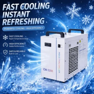Commercial Portable Laser Water Chiller Refrigerated Cooling System Mini Air Cooled Industrial Water Chiller For Cooling Water