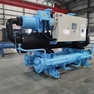 Commercial Water Cooled Screw Chiller Central Air Conditioning HVAC System High COP Luxury Hotel Hospital Complex 1000kw