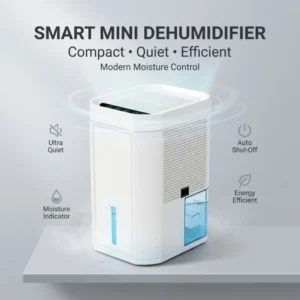 Compact Portable Dehumidifier with Removable Water Tank Sleep Mode Noise Home Dehumidifier