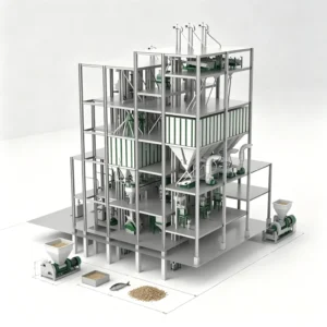 Complete Aquatic Feed Processing Line Floating Pellet Extruder Machinery