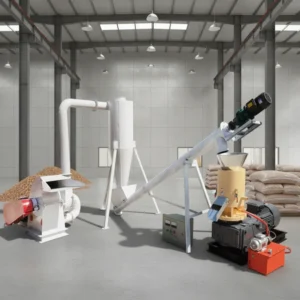 Complete Biomass Fuel Line Integrated Crushing Drying Pelletizing Cooling Equipment with Bearing 2500 3000 Kg h Output