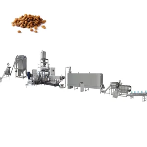 Complete Pet Food Production Line with Grinding Mixing Extruding Drying Coating and Packaging System