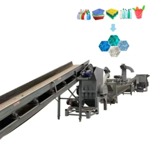 Complete Plastic Recycling Line Featuring Shredding Washing and Drying for Mixed Plastic Waste Materials