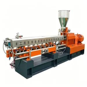 Conical Twin Screw Extruder Machine Twin Screw Extrusion Equipment Low Waste Plastic Compounding Pelletizer Machine