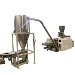 Conical Twin Screw Extruder PVC Plastic Granules Pelletizing Machine