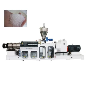 Conical Twin Screw Extruder SJZ 80/156 for High Output Plastic Granules Production