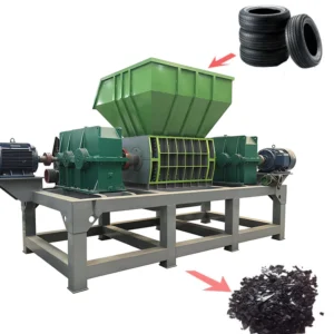 Conveyor Belt Equipped Dual Shaft Shredder for Plastic Crushers Large Scale Shredder for Scrap Iron Car Hoods
