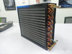 Copper Black Finned Tube Heat Exchanger Anti Corrosion Epoxy Coated Radiator for HVAC Chiller Systems